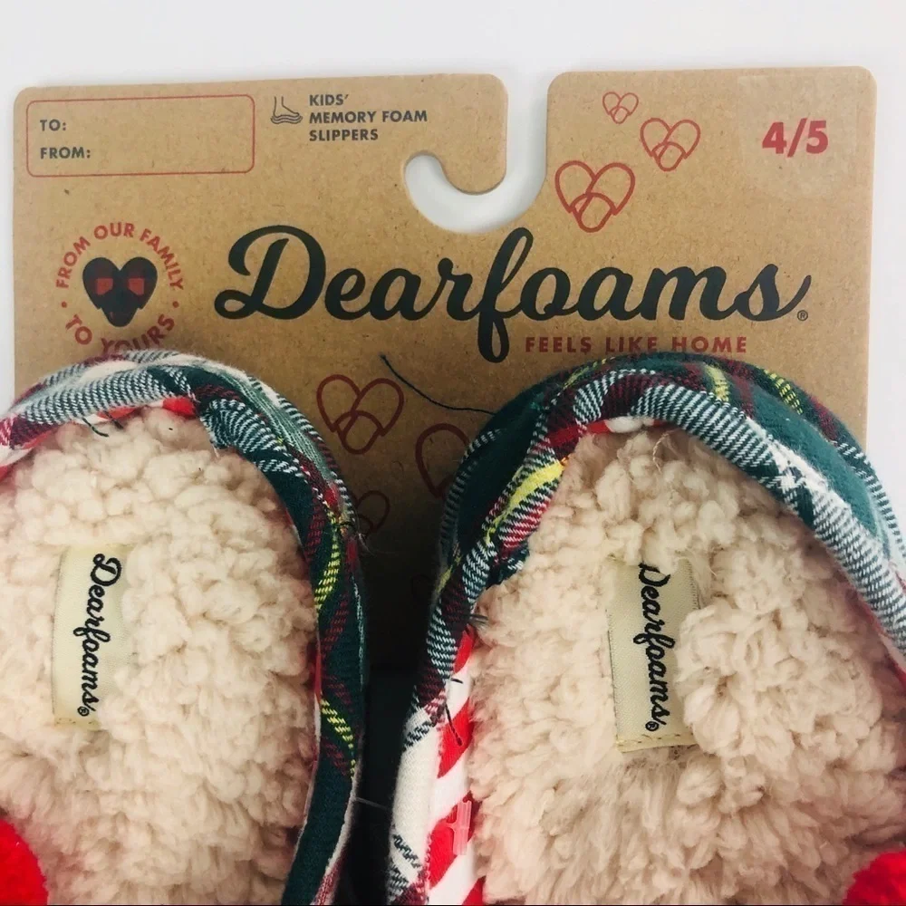 NWT DEARFORMS Children’s Christmas Slipper Sz 4/5